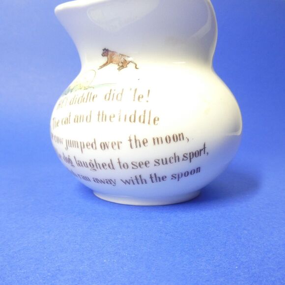 Hey Diddle Diddle Cat Fiddle Nursery Rhyme Cream Pitcher Vintage - Picture 2 of 9
